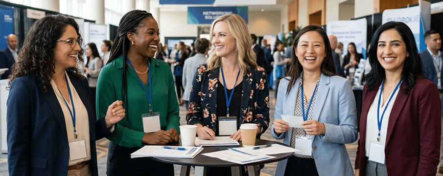 NAPNAP colleagues connecting at a conference